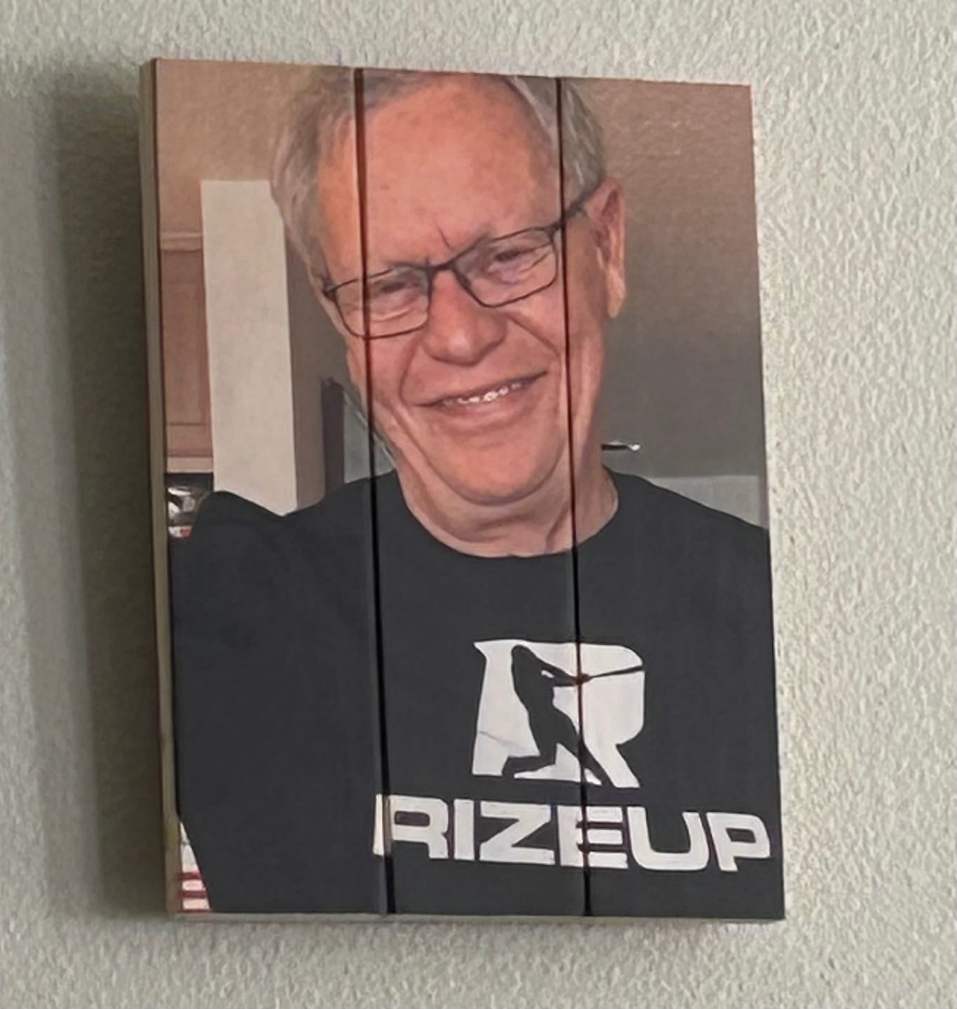 Customer photo review of 14 x 10.5 Planked Wood Print