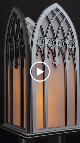 Customer video review of Wooden arch table lamp 4 bundle laser cut svg file