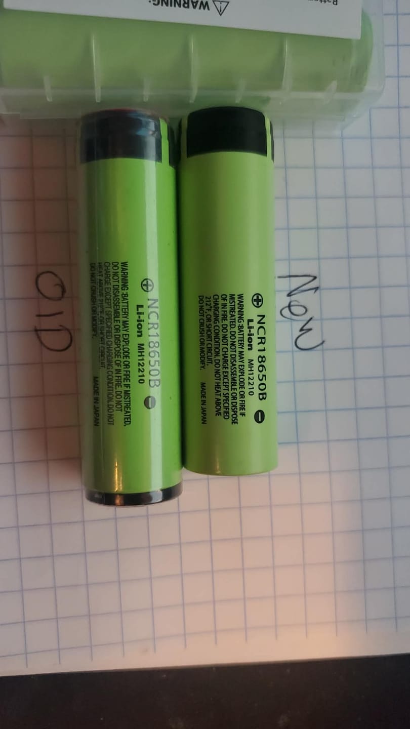 Customer photo review of Panasonic NCR18650B 3350mAh 4.87A Battery