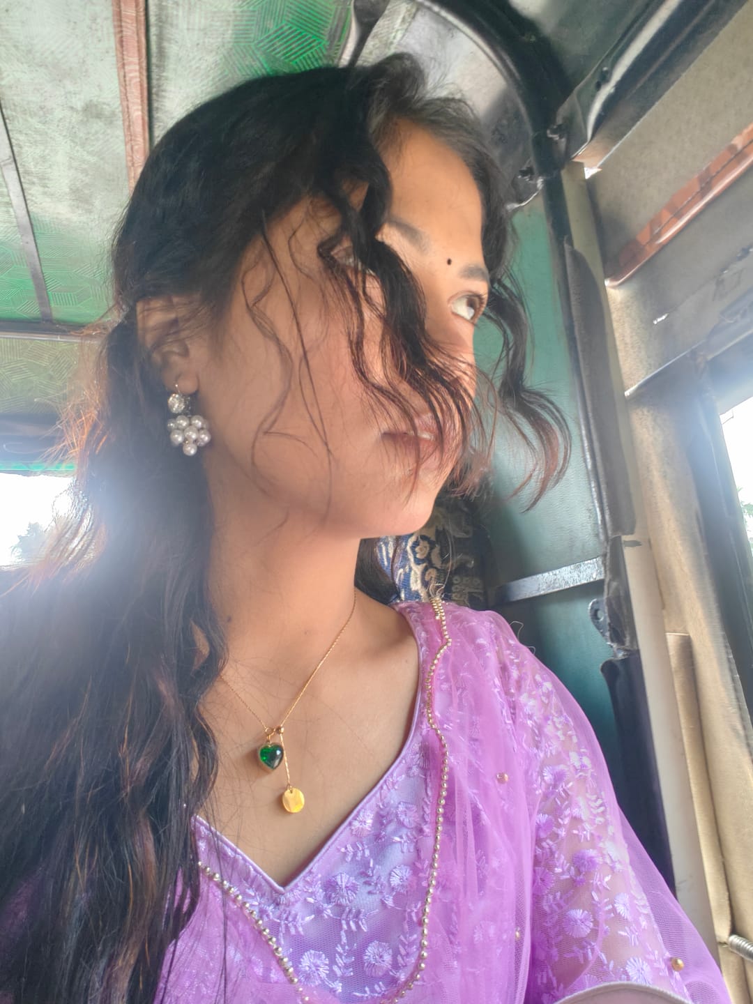 Customer photo review of Emerald Love Necklace