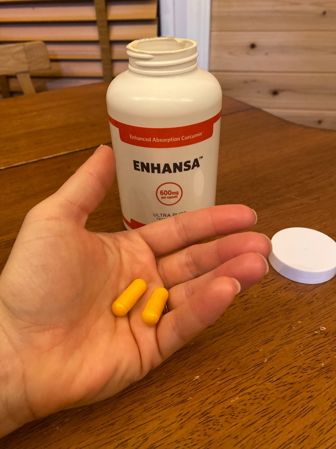 Customer photo review of Enhansa 600 mg Capsules (Curcumin)