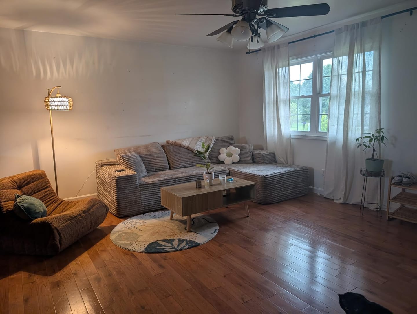 Customer photo review of Solid Linen-Blend Flat Curtains