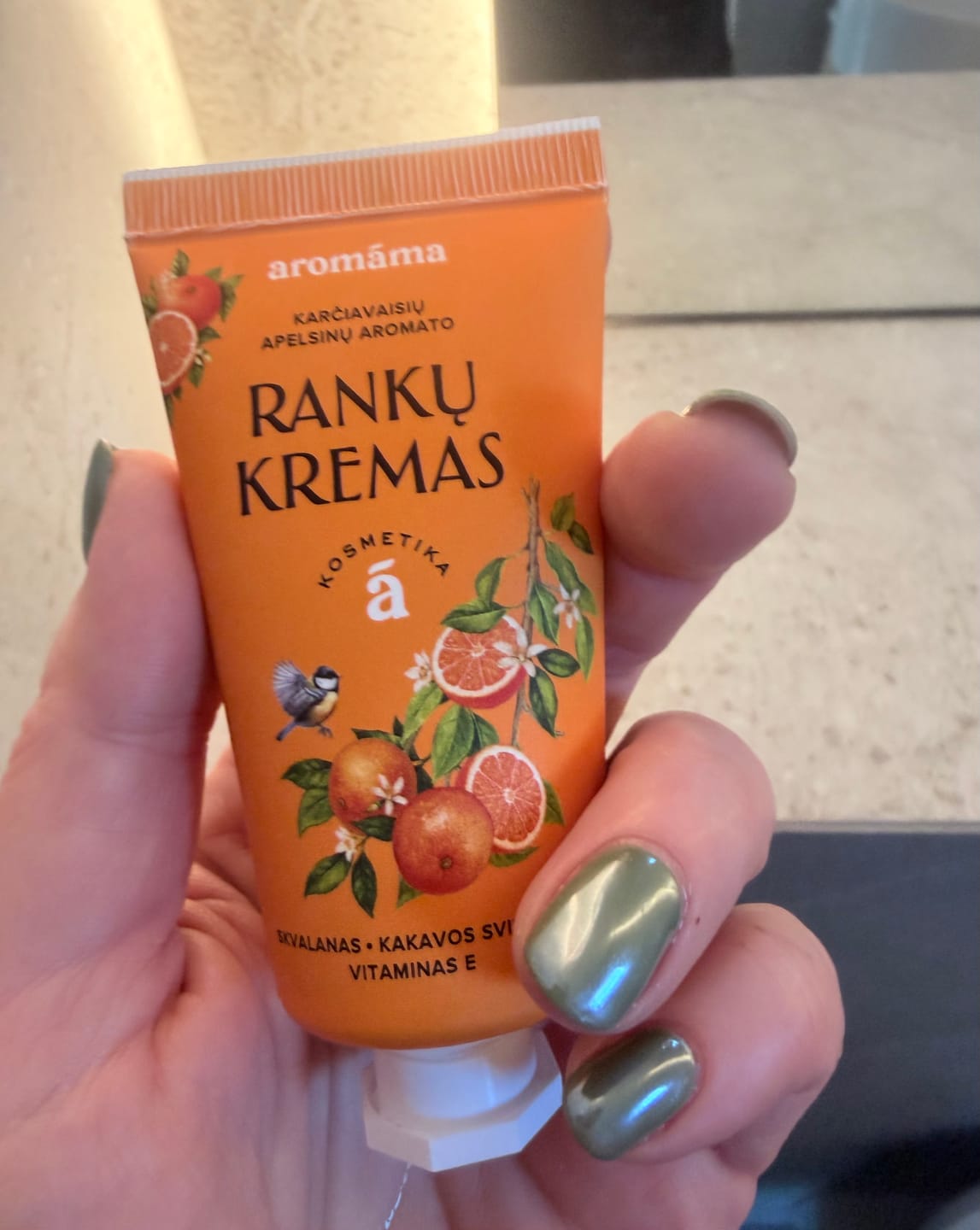 Customer photo review of Karčiavaisių apelsinų aromato rankų kremas