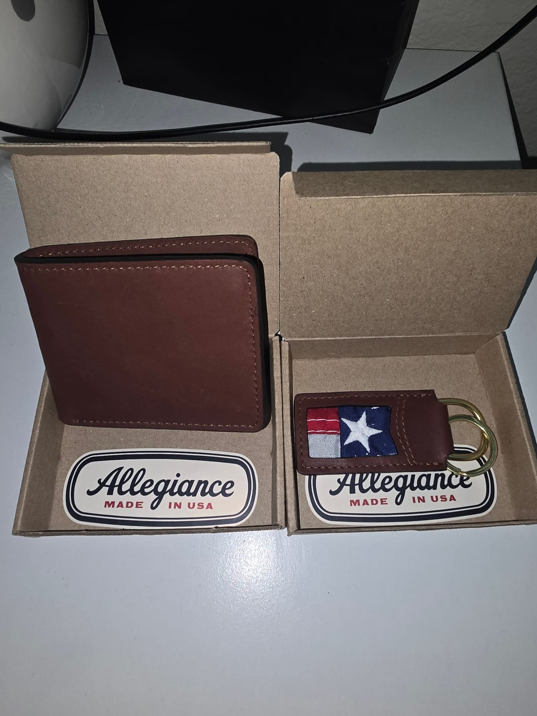 Customer photo review of Old Glory Wallet