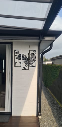 Customer photo review of Filigree Fantail Wall Art Set