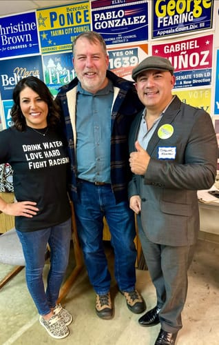 Customer photo review of Drink Water Fight Racism Unisex T-shirt