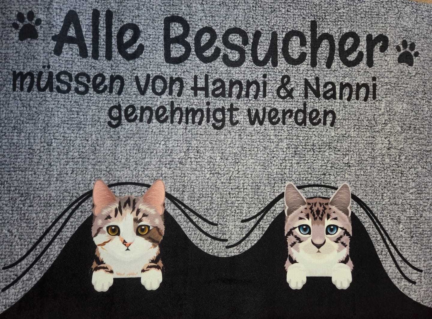 Customer photo review of Besuch genehmigt - Individuelle Fußmatte