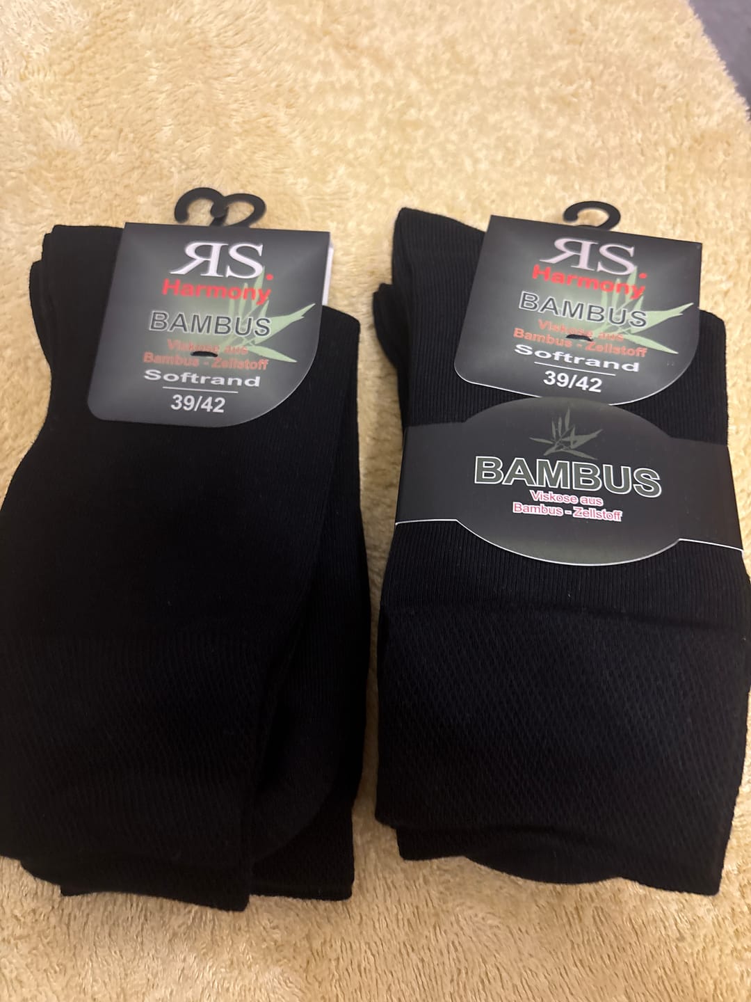 Customer photo review of Schwarze Bambus Viskose Socken mit Softrand im Mehrpack 3-15 Paar