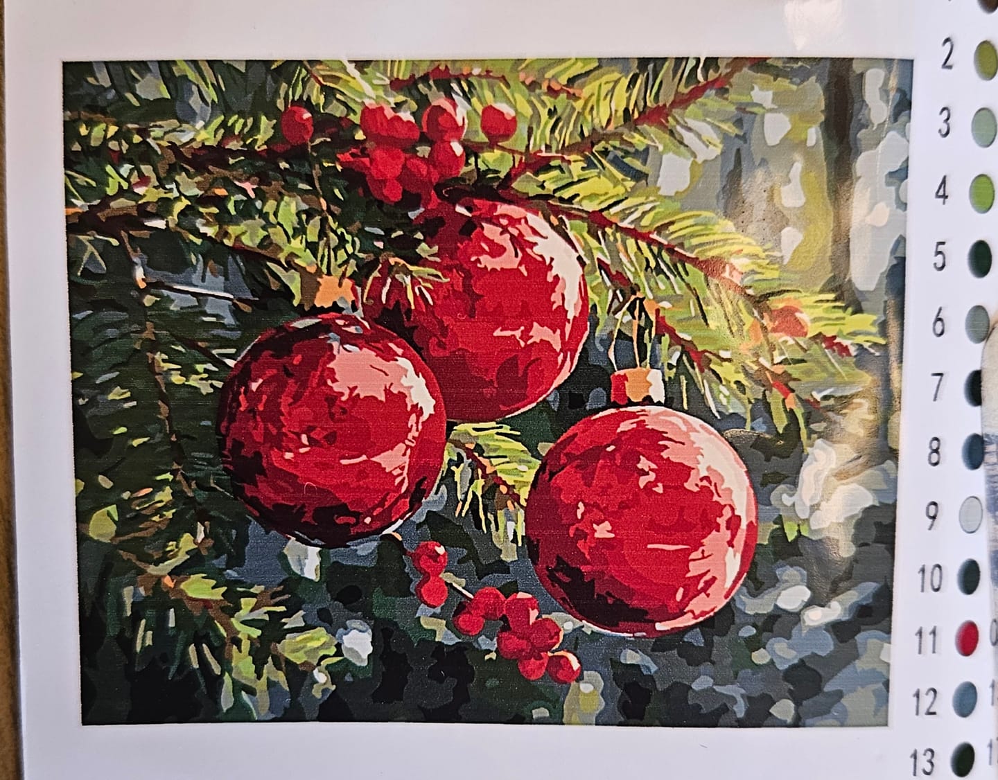 Customer photo review of Christmas ornaments | Paint by Number