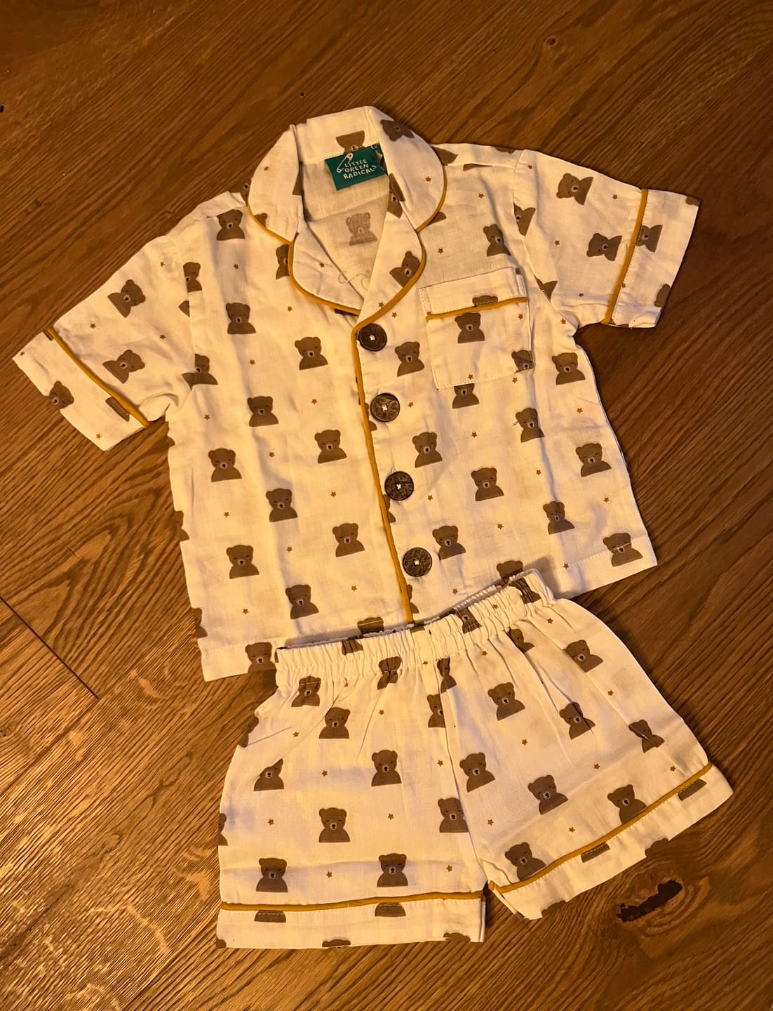 Customer photo review of Summer Bears Button Through Pyjama Short Set