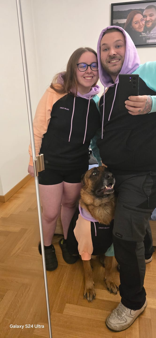 Customer photo review of Color Block Human Hoodies
