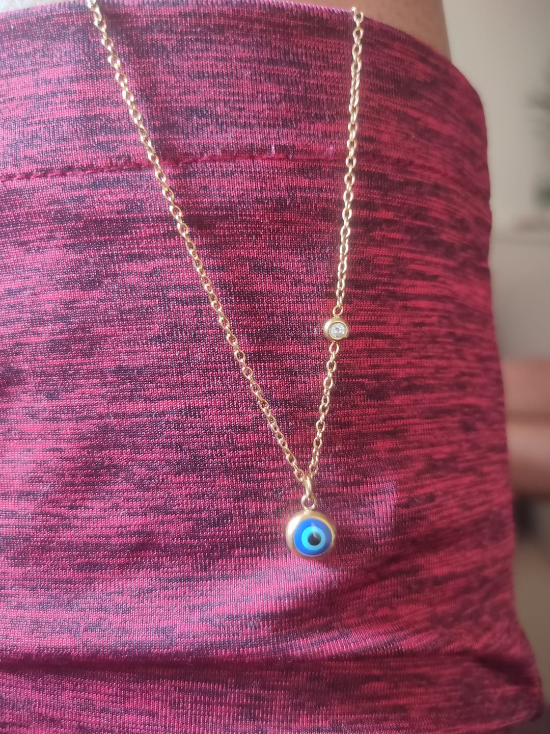 Customer photo review of Evil Eye Necklace