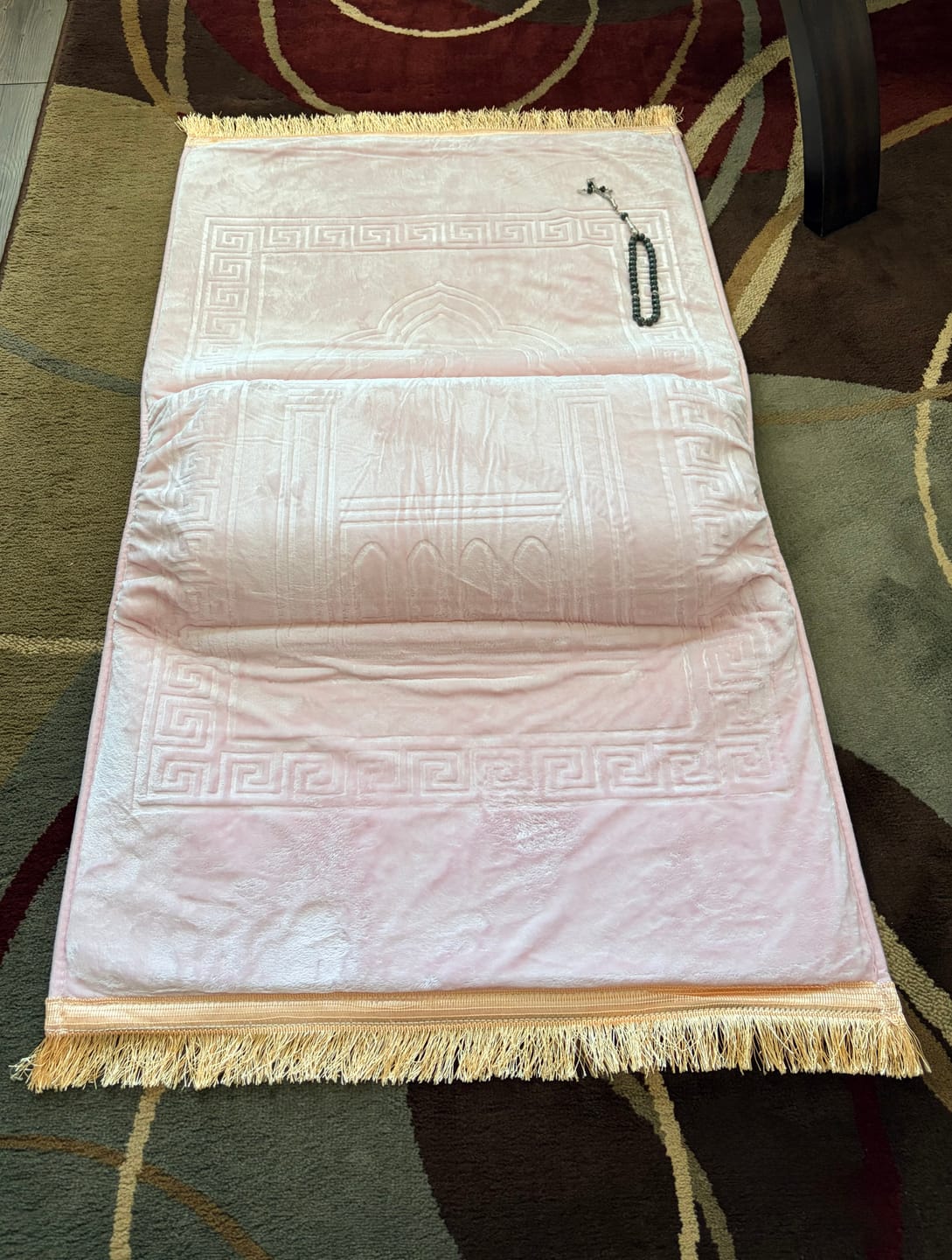Customer photo review of Medical Prayer Mat With Memory Foam Pillow
