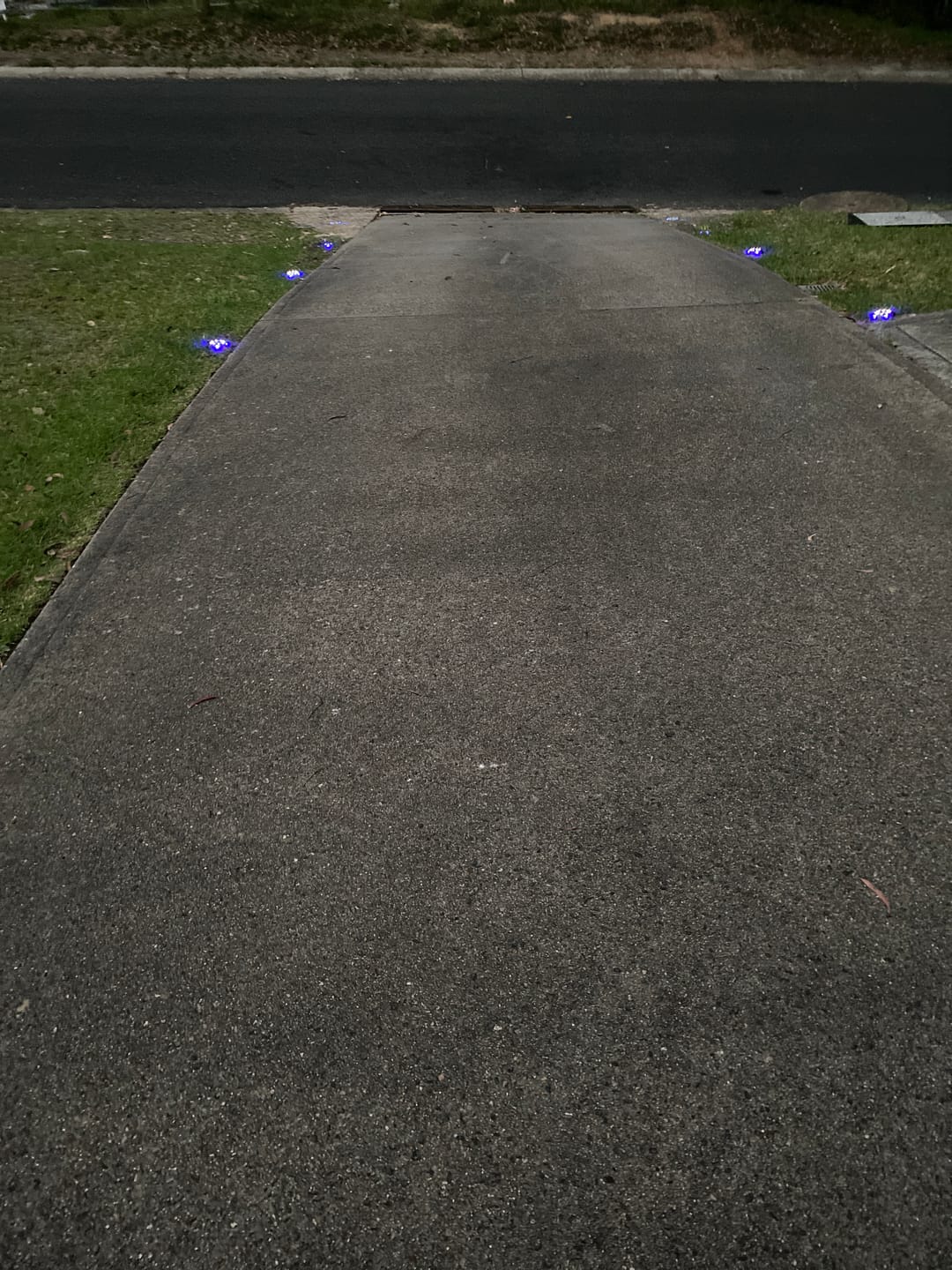 Customer photo review of GardenBrite™ Onyx Solar Ground Light Pack