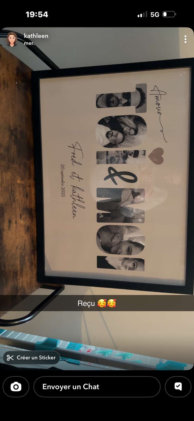 Customer photo review of Toi & Moi -  Affiche Personnalisée