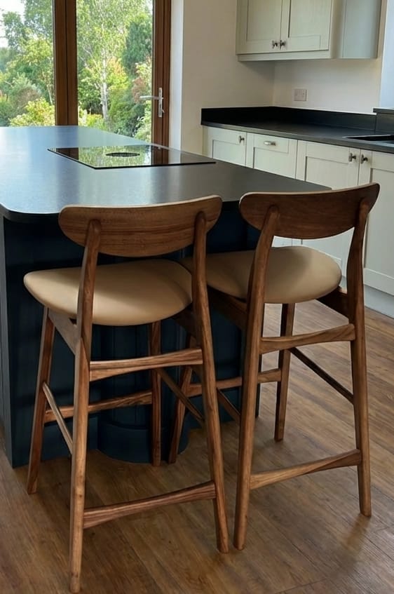 Customer photo review of Eva Walnut Bar Stool