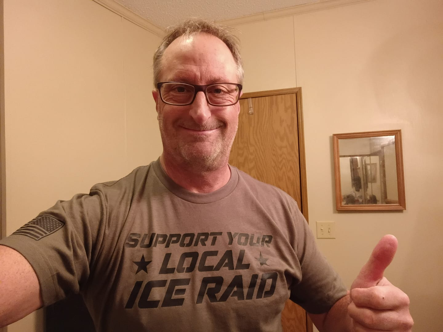 Customer photo review of Support Your Local Ice Raid T-Shirt