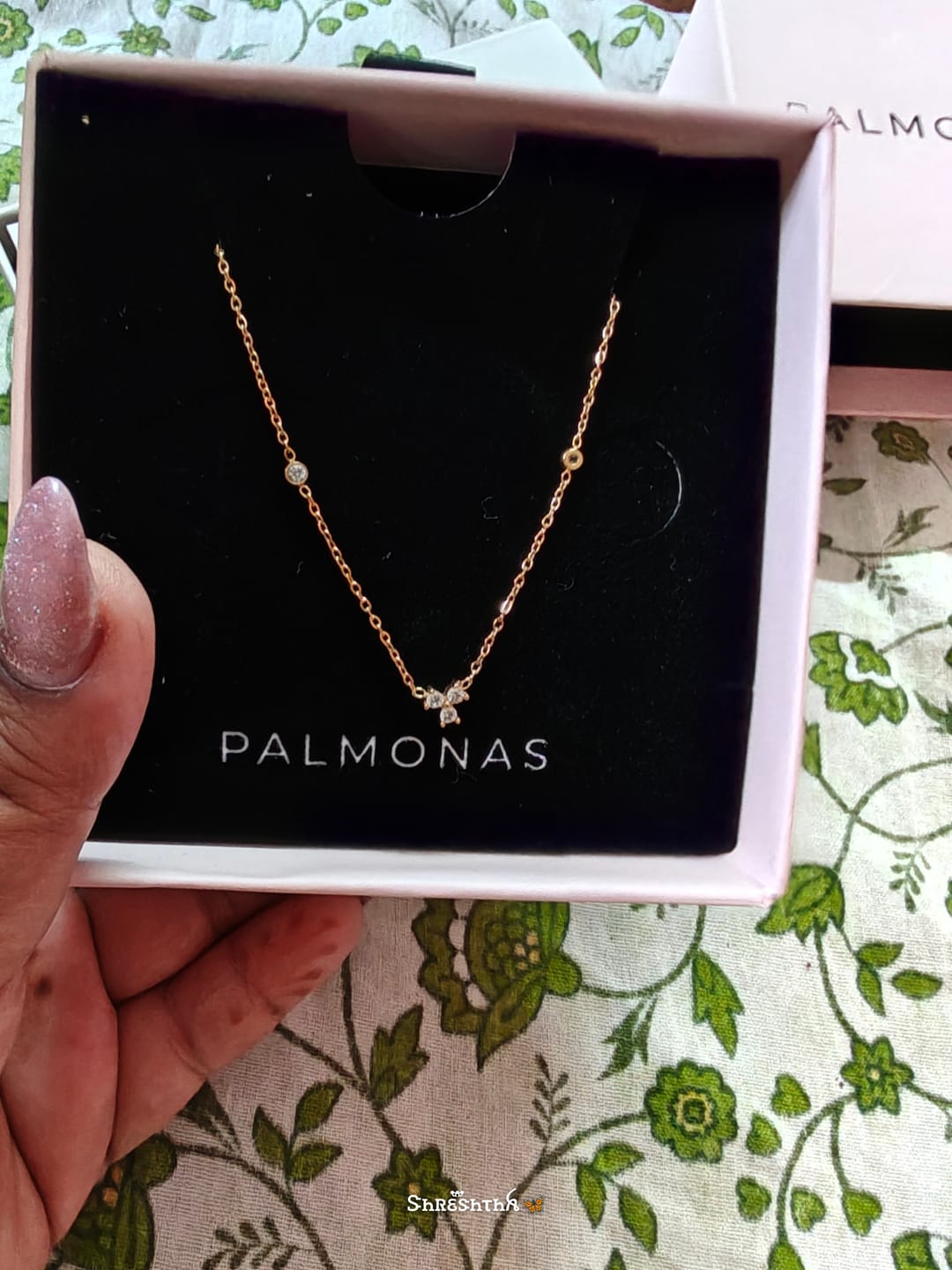 Customer photo review of Trio of Twinkle Necklace