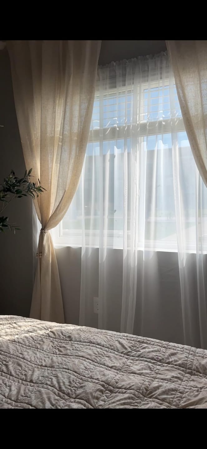 Customer photo review of Solid Linen-Blend Flat Curtains