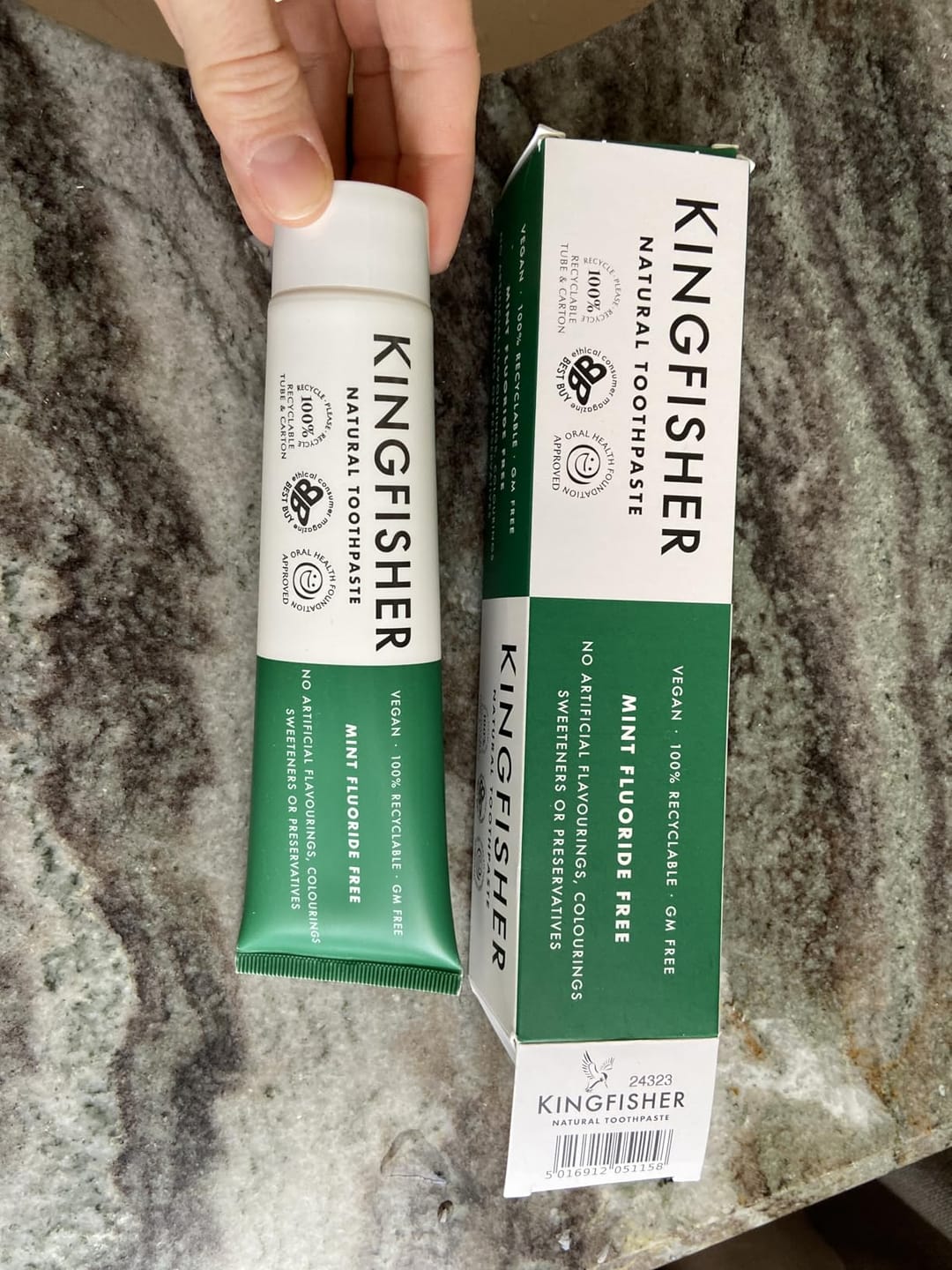 Customer photo review of Kingfisher Mint Fluoride Free Toothpaste - 100ml