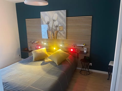 Customer photo review of Panneau acoustique Bois Chêne | Akupanel 260 Feutrine Noir