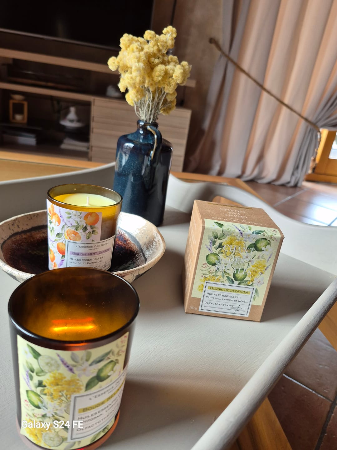 Customer photo review of Bougie Petit Grain & Néroli - Relaxation