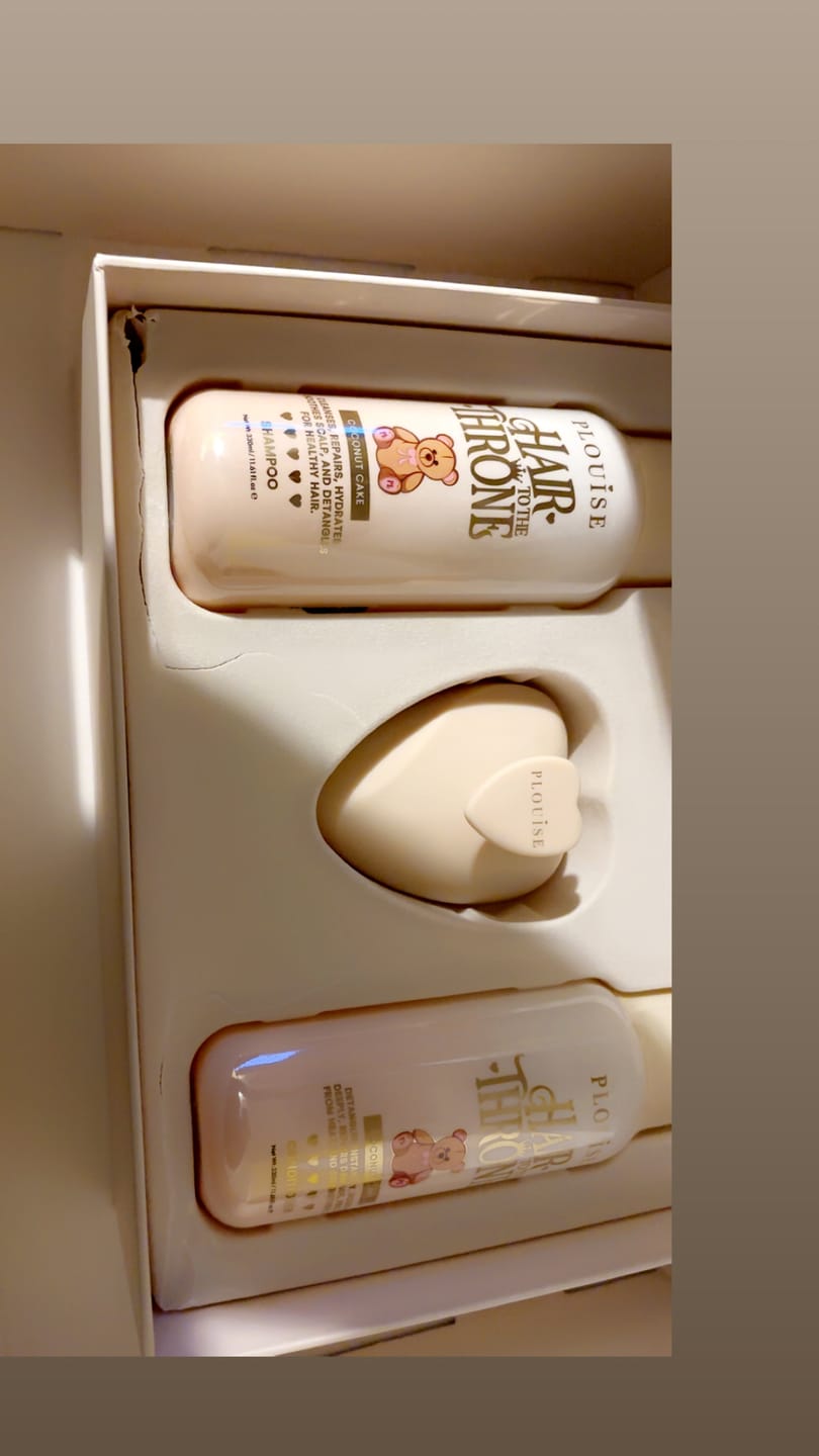 Customer photo review of Hair To The Throne Teddy Edition Haircare Set