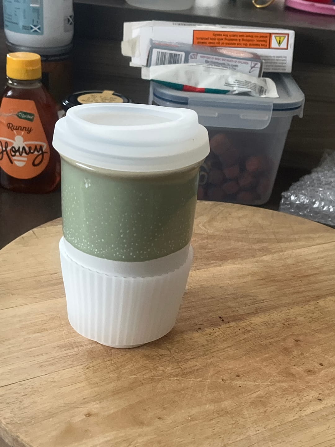 Customer photo review of Sage Green Cup 12oz