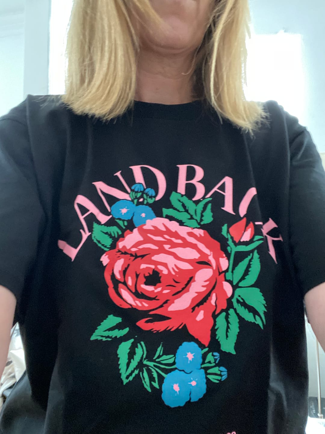 Customer photo review of Rose Land Back Tee