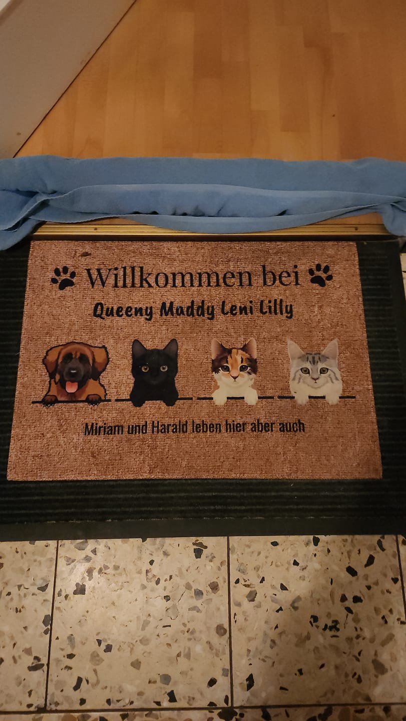 Customer photo review of Willkommen bei - Individuelle Fußmatte