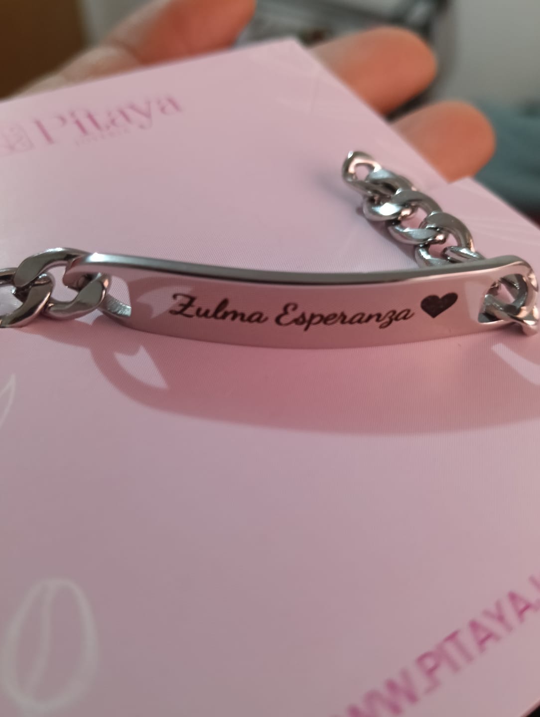 Customer photo review of Pulsera Eslabones Personalizada