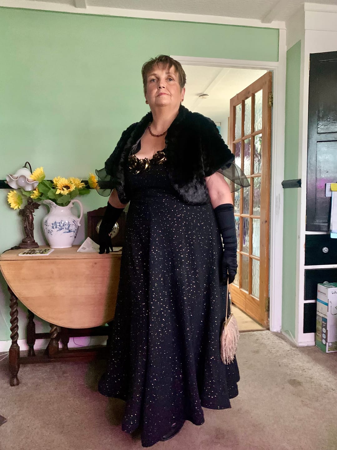 Customer photo review of Gold Speckled Double Gauze Fabric