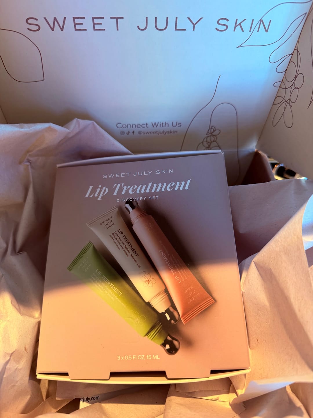 Customer photo review of Lip Treatment Discovery Set