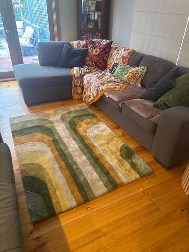Customer photo review of Asiatic Romy Retro Green Designer Rug