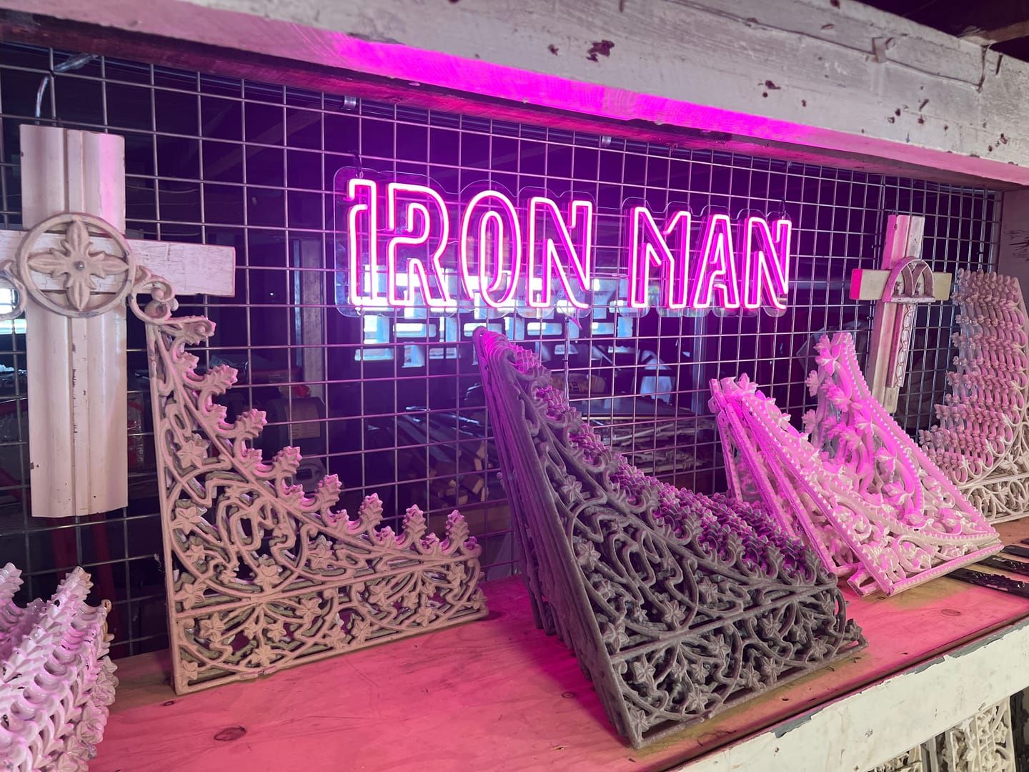 Customer photo review of Custom neon sign IRON MAN