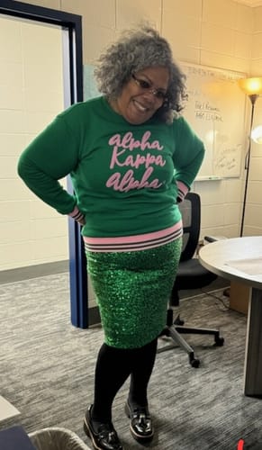 Customer photo review of AKA Timeless Sweatshirt