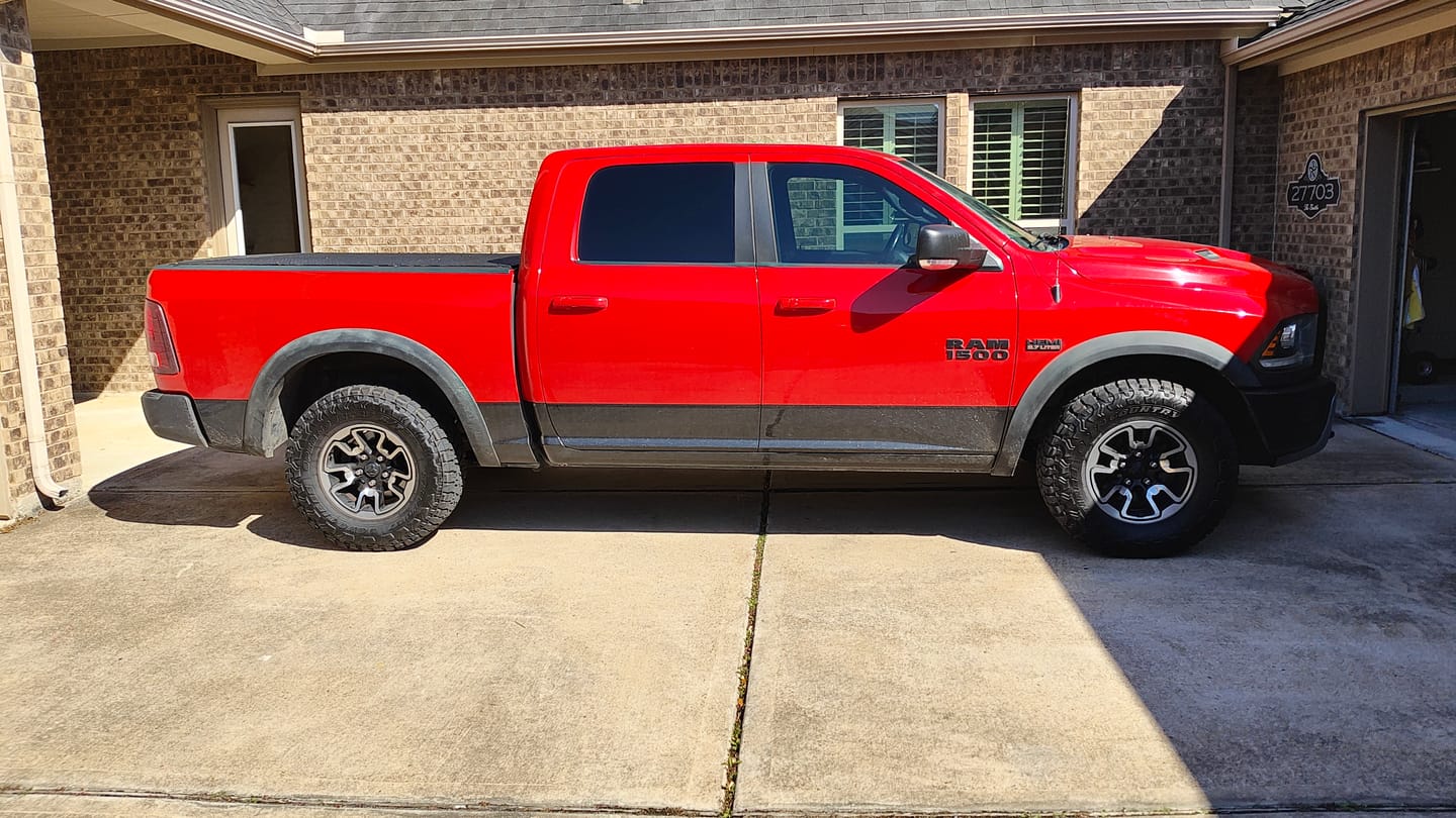 Customer photo review of 2013-2018 Dodge Ram Rebel Air Suspension Conversion/Delete Kit With Light Fix Module and Camber Bolts(DR34FMCK)