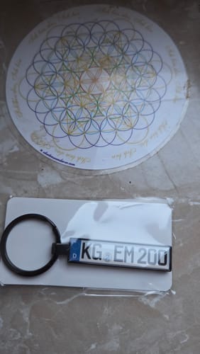 Customer photo review of Kennzeichen Schlüsselanhänger Mini Nummernschild Metall