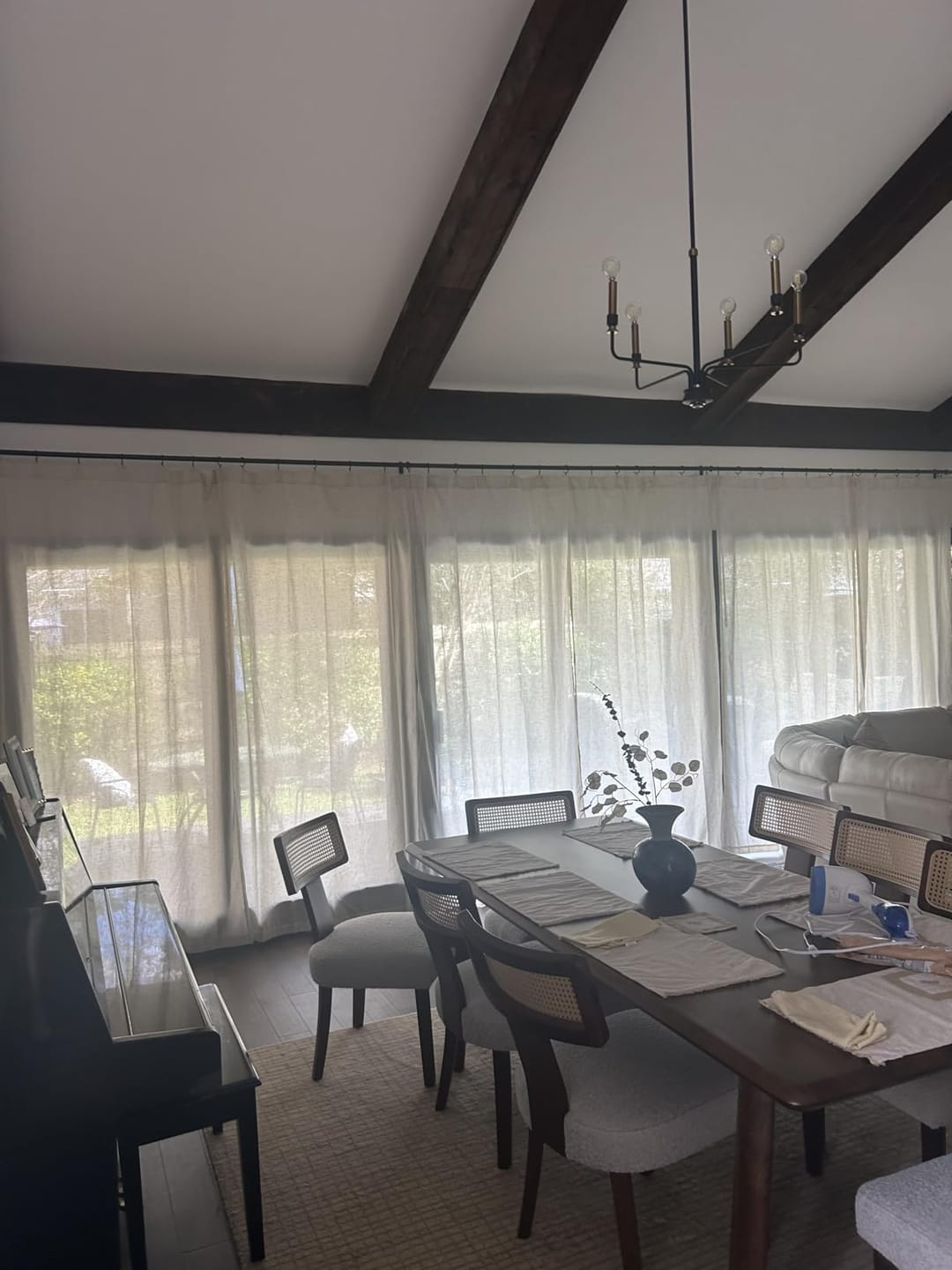 Customer photo review of Solid Linen-Blend Flat Curtains