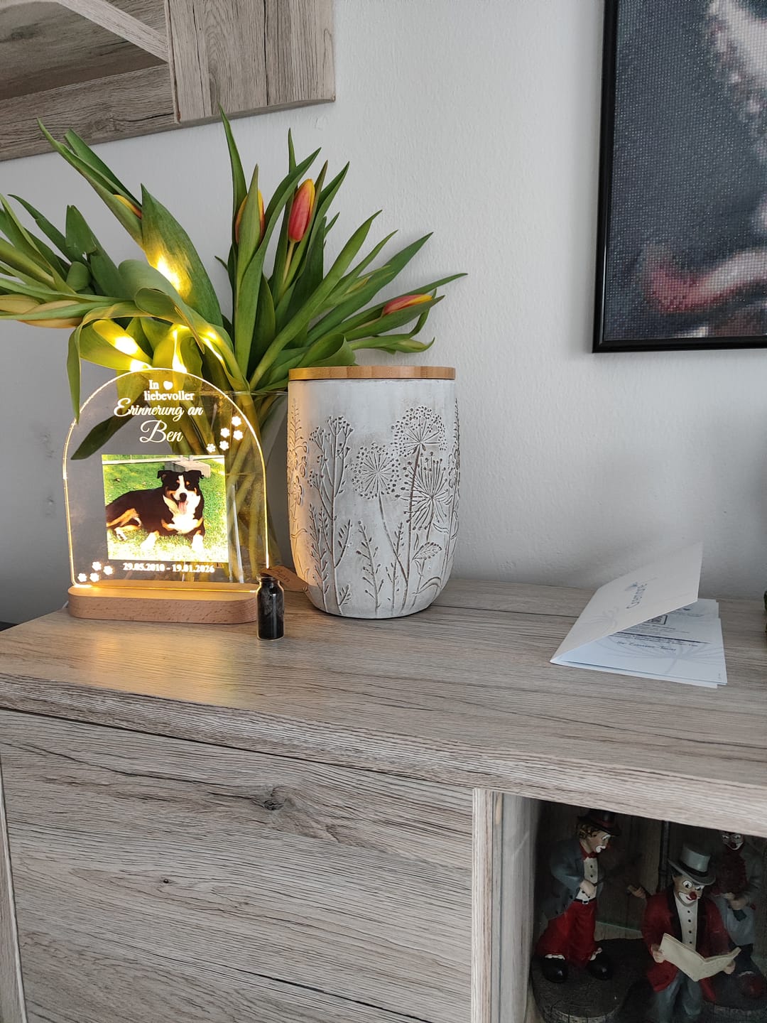 Customer photo review of Zur liebevollen Erinnerung – LED-Lampe für Hund/Katze