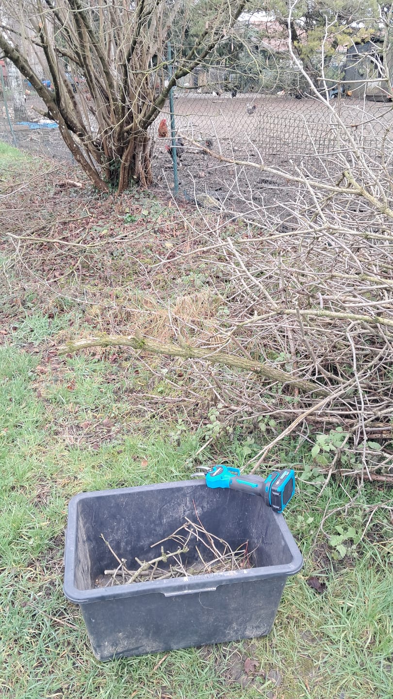 Customer photo review of YOFIDRA 32mm Brushless Digital Pruning Shears (2-Speed) - Compatible with Makita 18V Battery