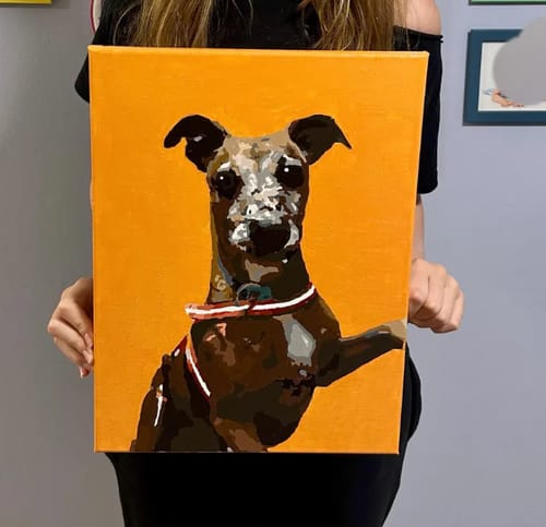 Customer photo review of Custom Pet Paint By Numbers