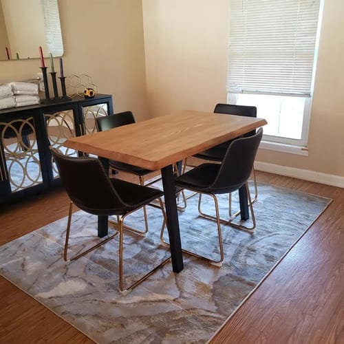 Customer photo review of Kent Rustic Dining Table | Pine Wood Farmhouse Design