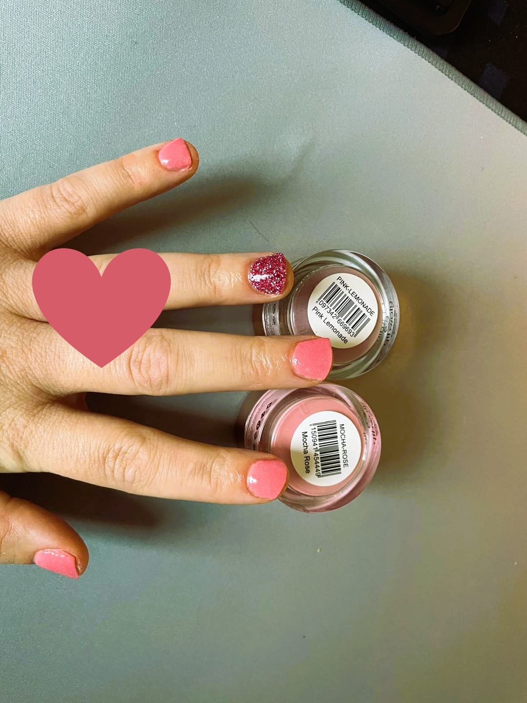 Customer photo review of Mocha Rose Dipping Powder