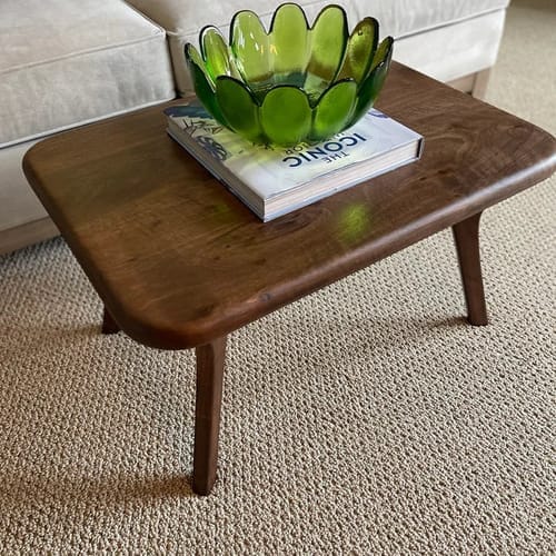 Customer photo review of Sidney Rectangular Cocktail Table - Solid Walnut Wood - Mid Century Modern Design