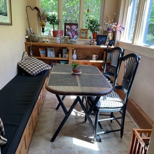 Customer photo review of Toledo Wooden Dining Table | Walnut Mid Century Design