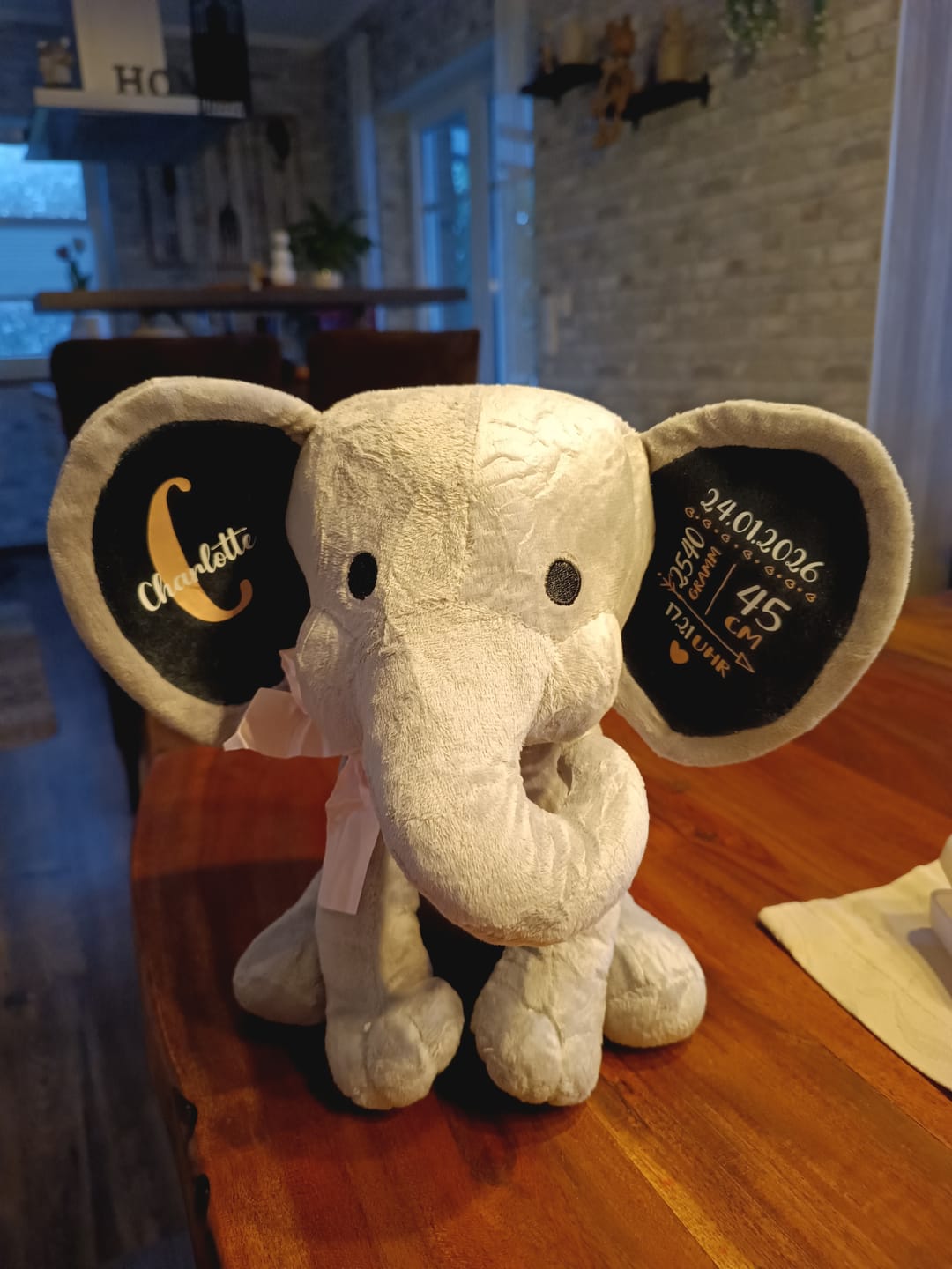 Customer photo review of Zur Geburt - Baby-Stofftier