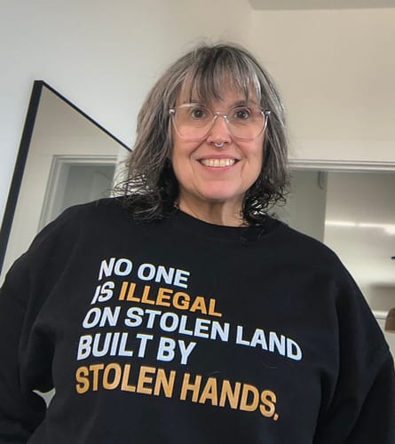 Customer photo review of Stolen Land Sweatshirt