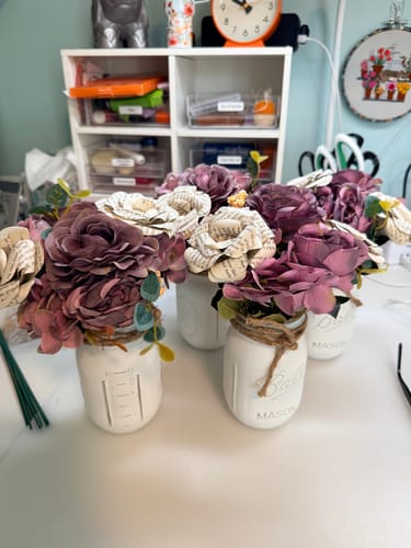 Customer photo review of Clearance Bulk 12" Retro Silk Peony Bush Mixed Hydrangea Faux Flower Bouquet Decor For Home Bridal Wedding Party Wholesale