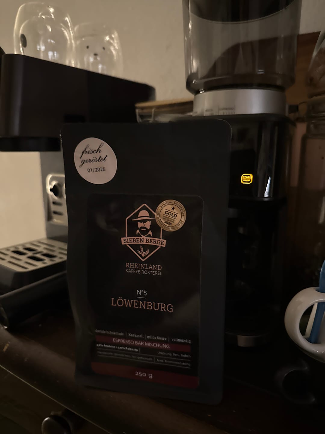 Customer photo review of Probierpaket 1x 250g von Deinem Lieblingskaffee (N°5 / N°7 / N°8 / N°10)